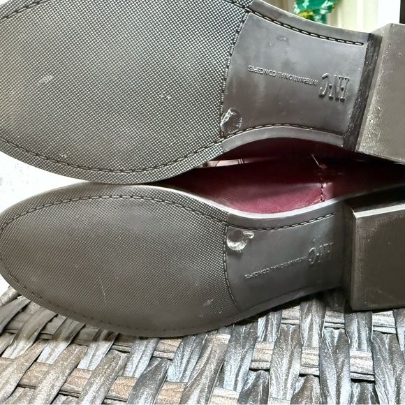 INC Tall Fawne Leather Riding Boots in Merlot (Burgandy), Size 10M Wide Calf - Picture 6 of 7